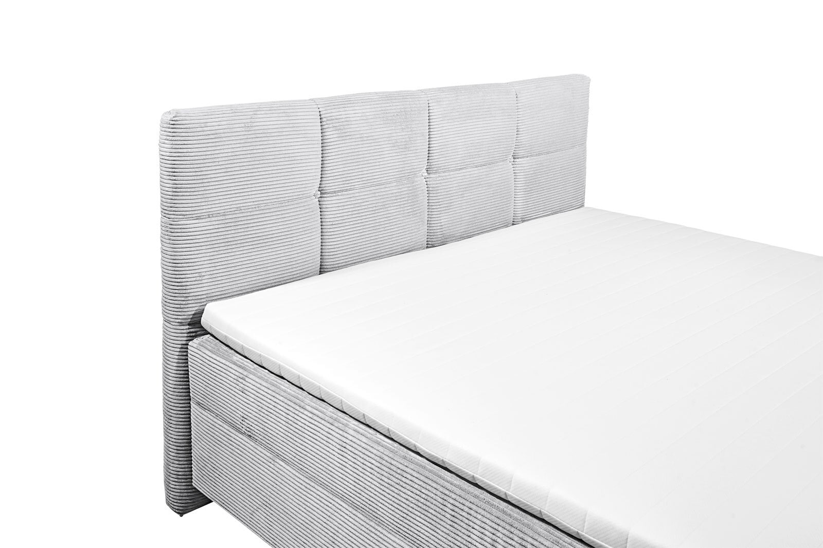 Polsterbett Tijuana 180x117x225 cm Bezug Cord grau