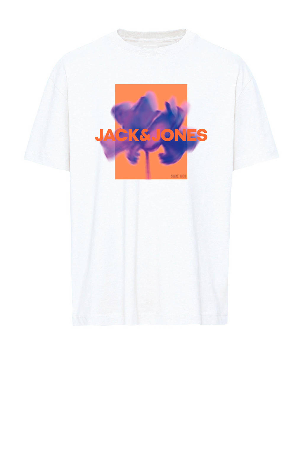 JACK & JONES T-shirt JCOFLORALS met printopdruk wit