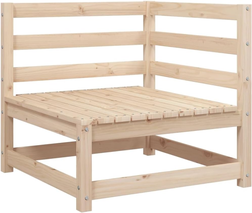 vidaXL Garten Sofa Garnitur 4-TLG., Gartenmöbel Set Latten-Design, Sitzgruppe für Garten Terrasse, Modular Gartensofa Lounge, Massivholz Kiefer