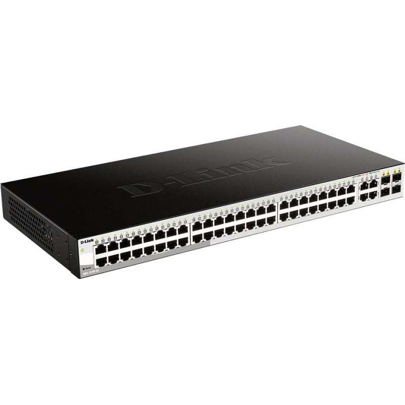 D-Link DGS-1210-52 Géré L2 Gigabit Ethernet (10/100/1000) 1U Noir