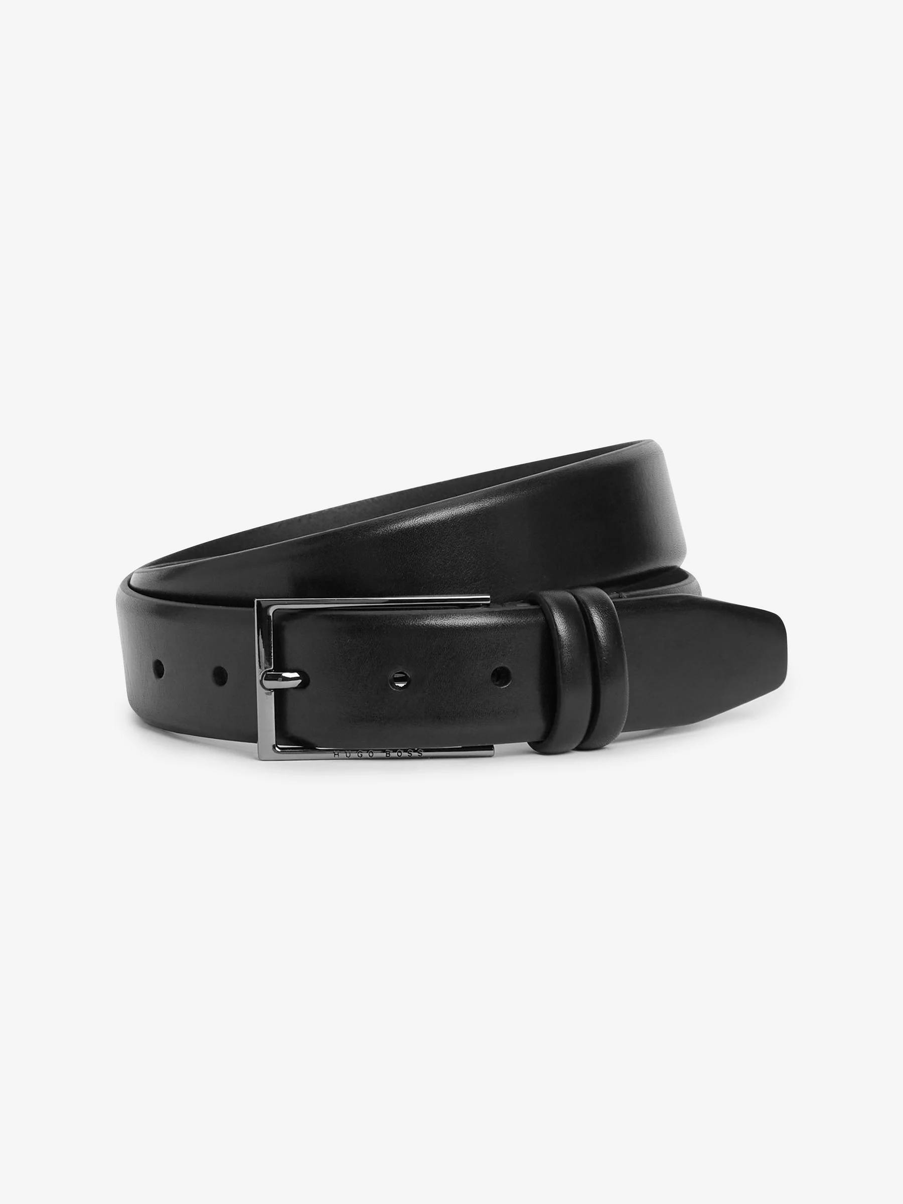 BOSS Logo Buckle Leather Belt