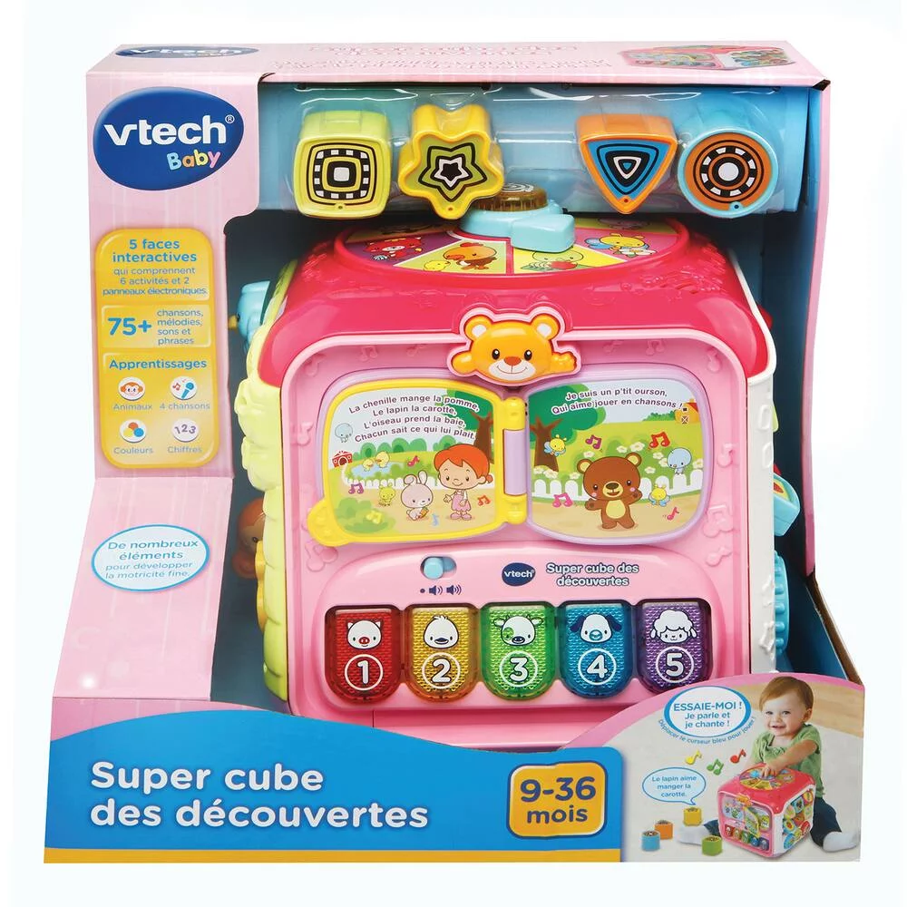 VTECH BABY - SUPER CUBE DES DECOUVERTES ROSE
