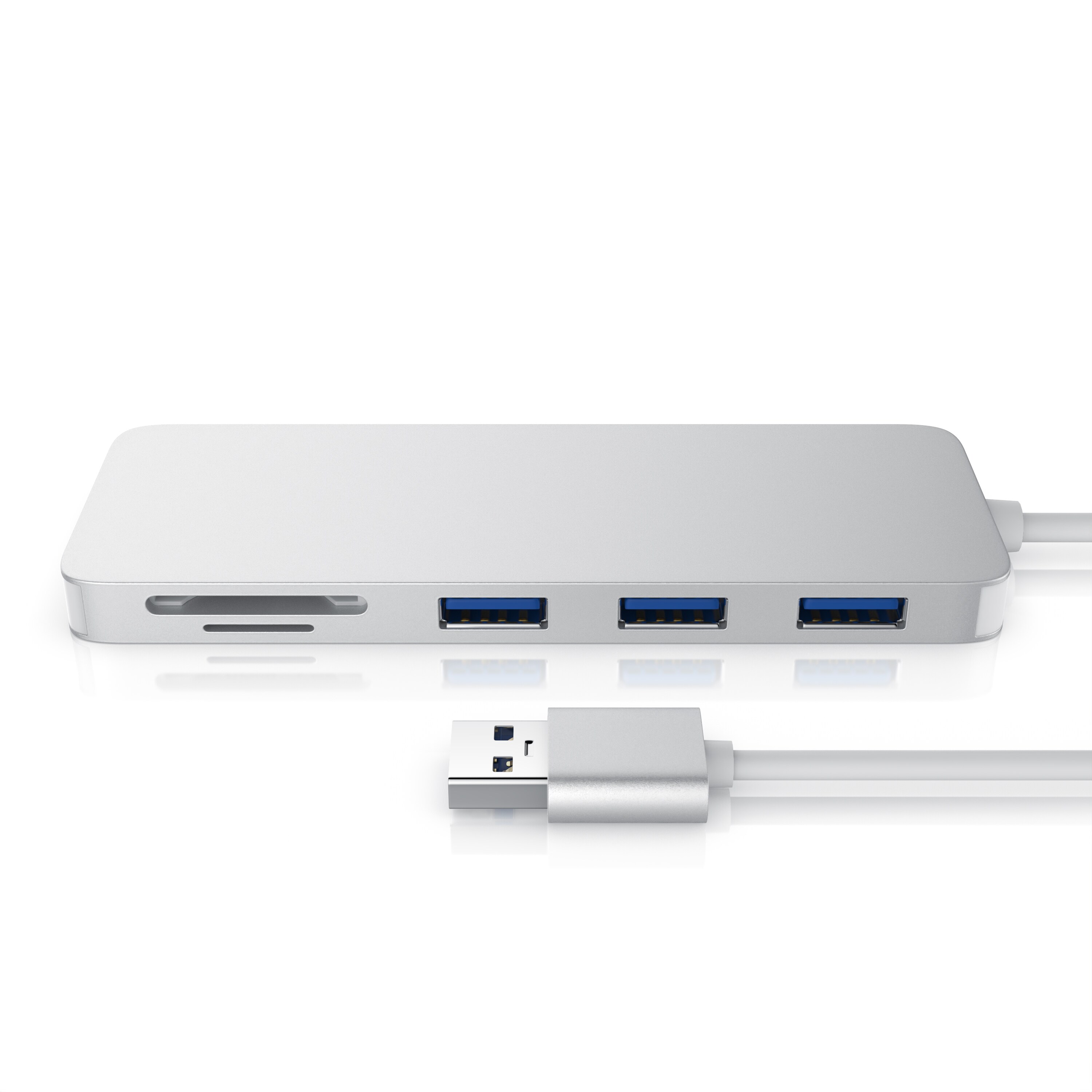 Primewire 3-Port USB 3.2 Gen1 Hub mit USB Typ C Anschluss inkl. Kartenlesegerät microSD/SD Karten Slot