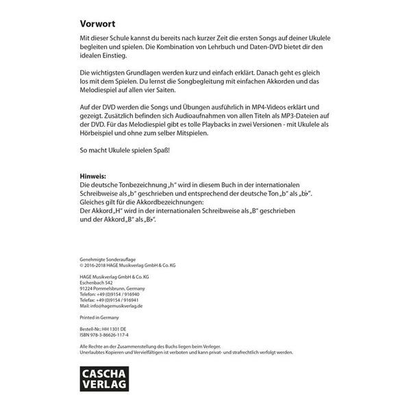 Cascha Verlag Ukulele – Schnell und einfach