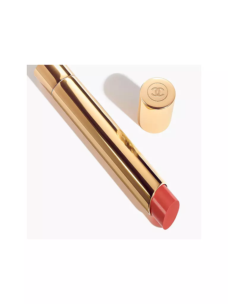 CHANEL FARBINTENSIVER LIPPENSTIFT. KONZENTRIERTE LEUCHTKRAFT UND PFLEGE. NACHFÜLLBAR 2G orange