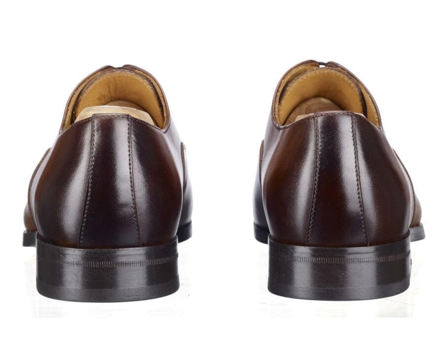 Richelieu Cognac patiné homme semelle cuir - RICKFORD