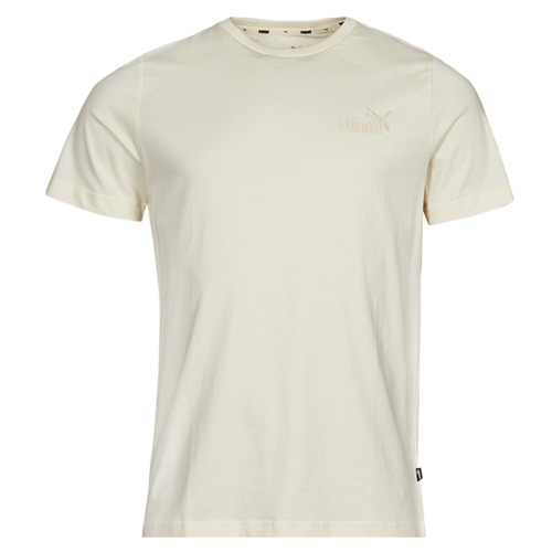 Puma - ESS+ EMBROIDERY LOGO TEE - Blanc cassé