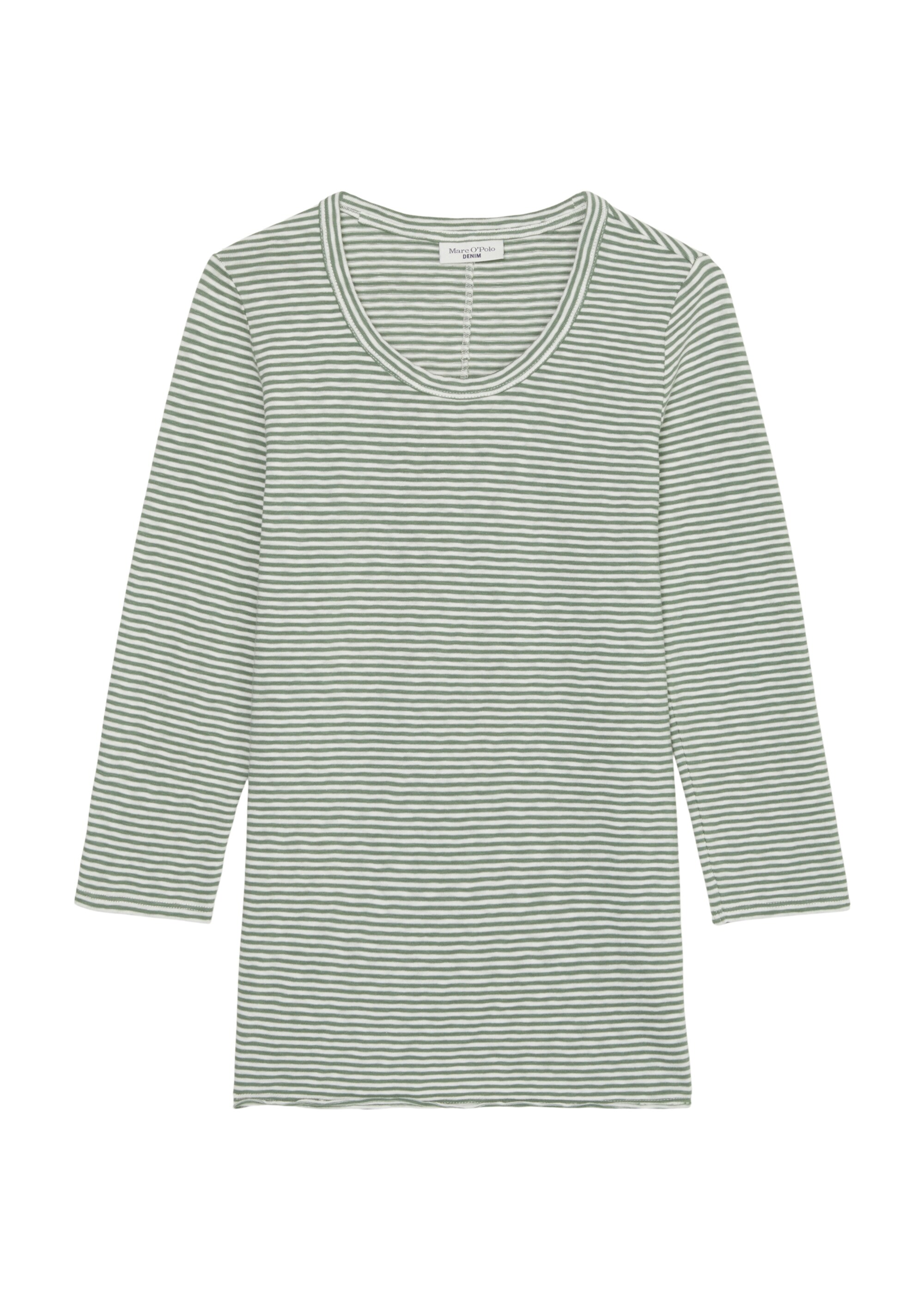 Streifen-T-Shirt slimaus Slub-Jersey