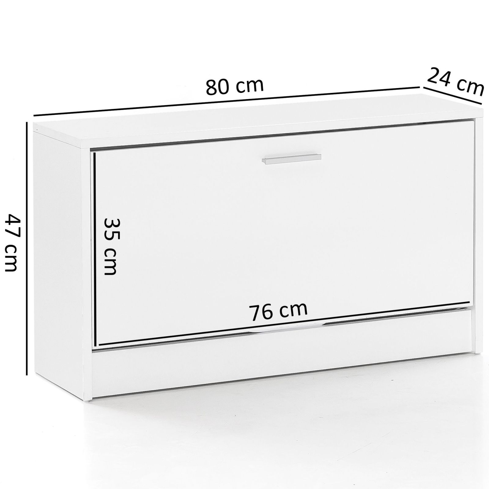 Schuhkipper - weiß - 80 cm