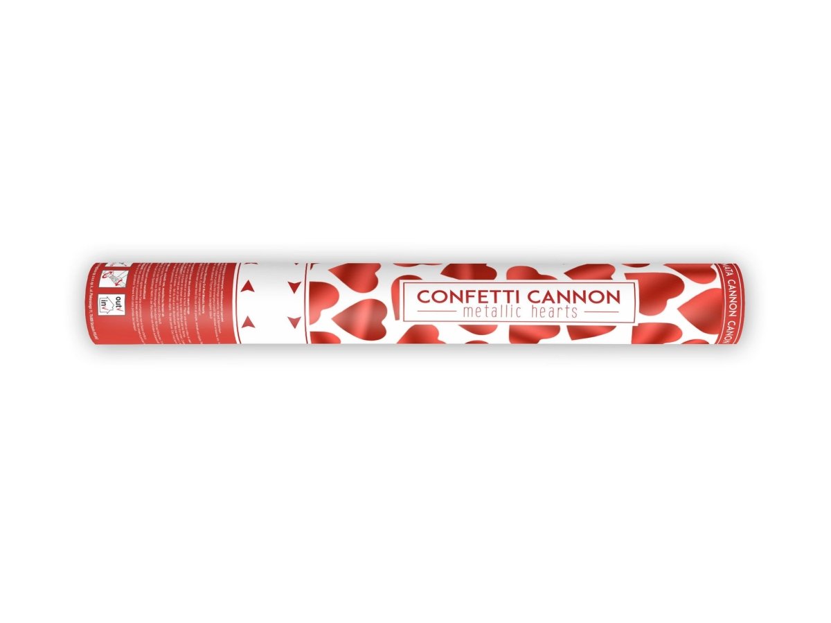 Confetti Kanon Hartjes Rood 40cm
