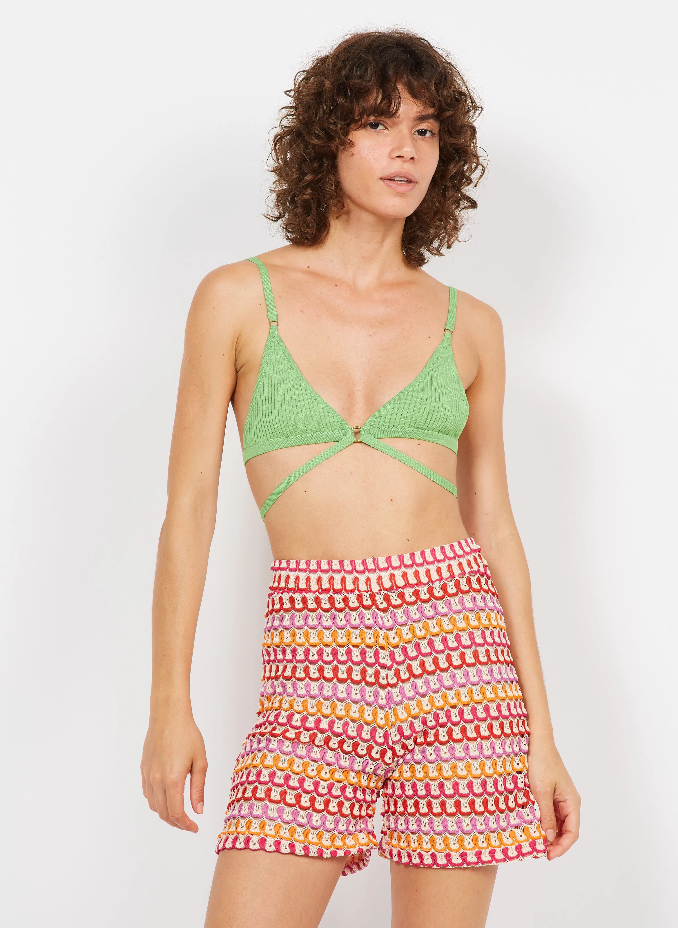 UMA - Soutien-gorge en maille côtelée | Vert