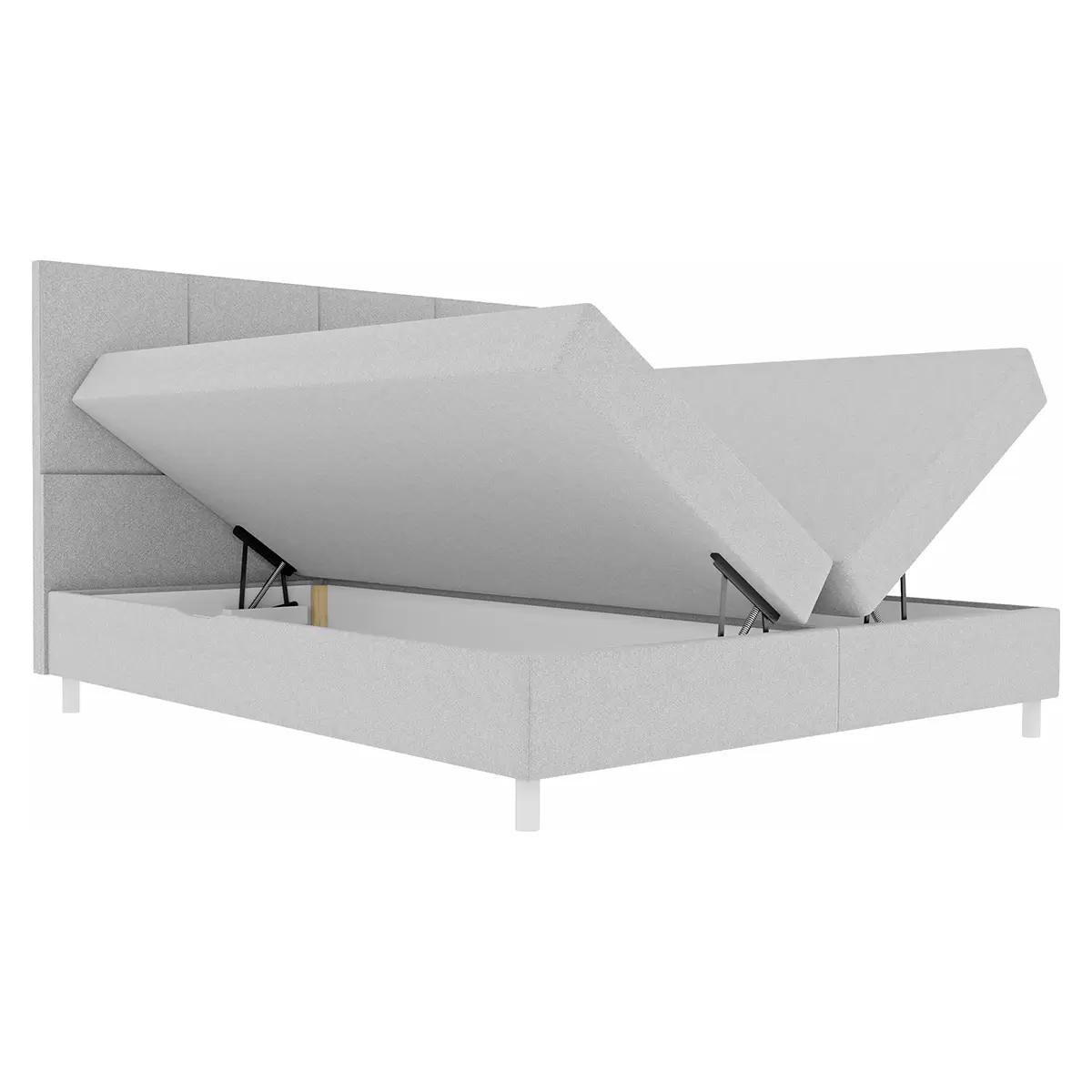 Boxspringbett Messina 140x200 Hellgrau