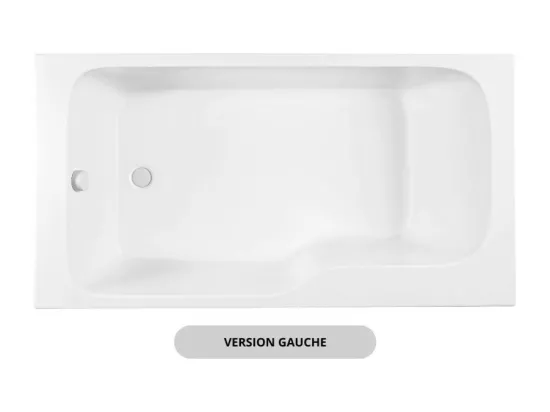 Baignoire bain douche JACOB DELAFON Malice + pare bain + étagère 170 x 90, v. gauche