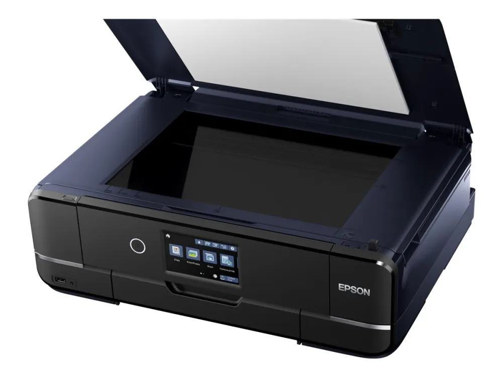 Epson Expression Photo XP-970 Small-in-One - Multifunktionsprinter - farve - blækprinter - A4 (210 x 297 mm) (original) - A3 (medie) - op til 8.1 spm (kopiering) - op til 8.5 spm (udskriver) - 100 ark - USB 2.0, LAN, Wi-Fi(n), USB vært