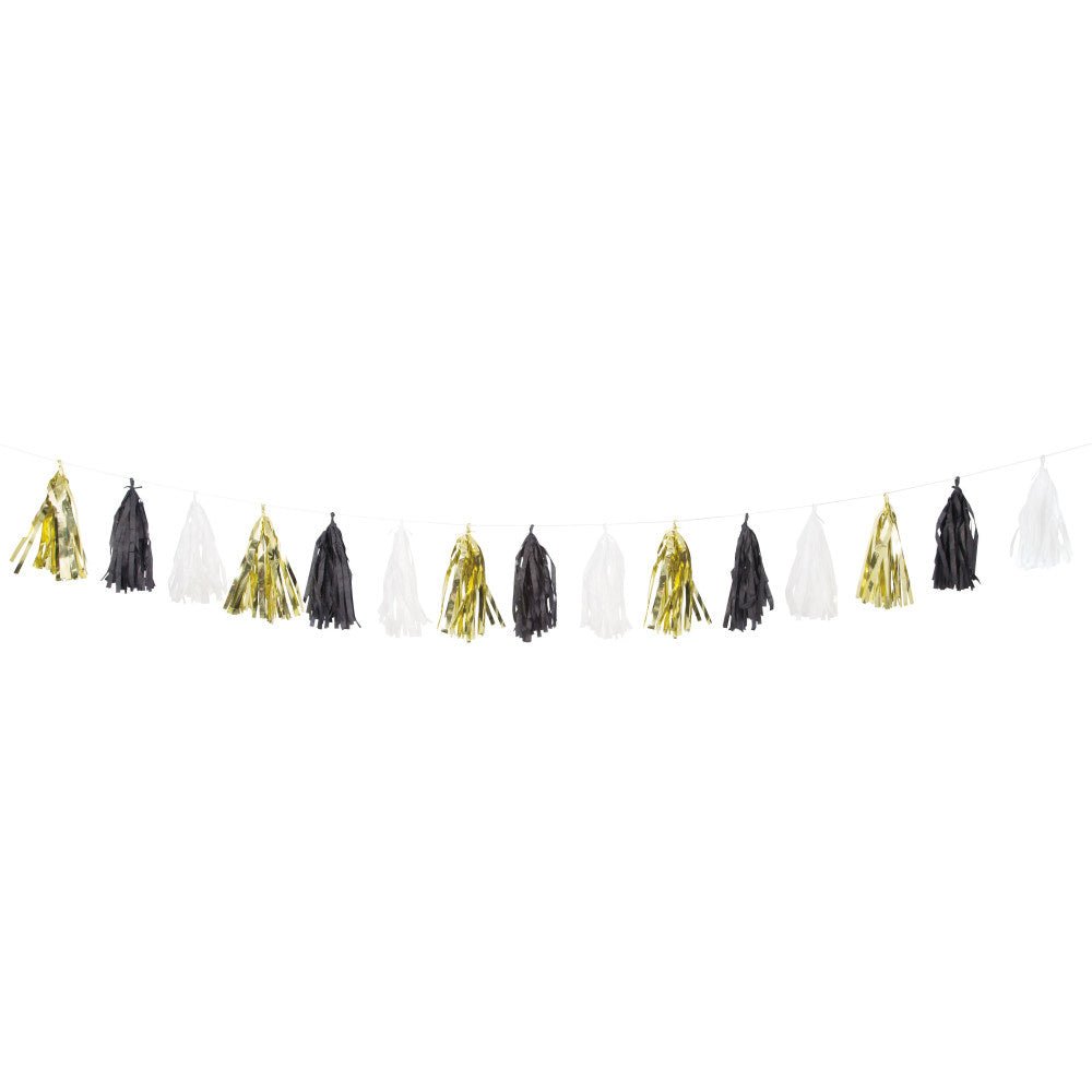 Tassel Slinger Goud Zwart Wit 2,7m