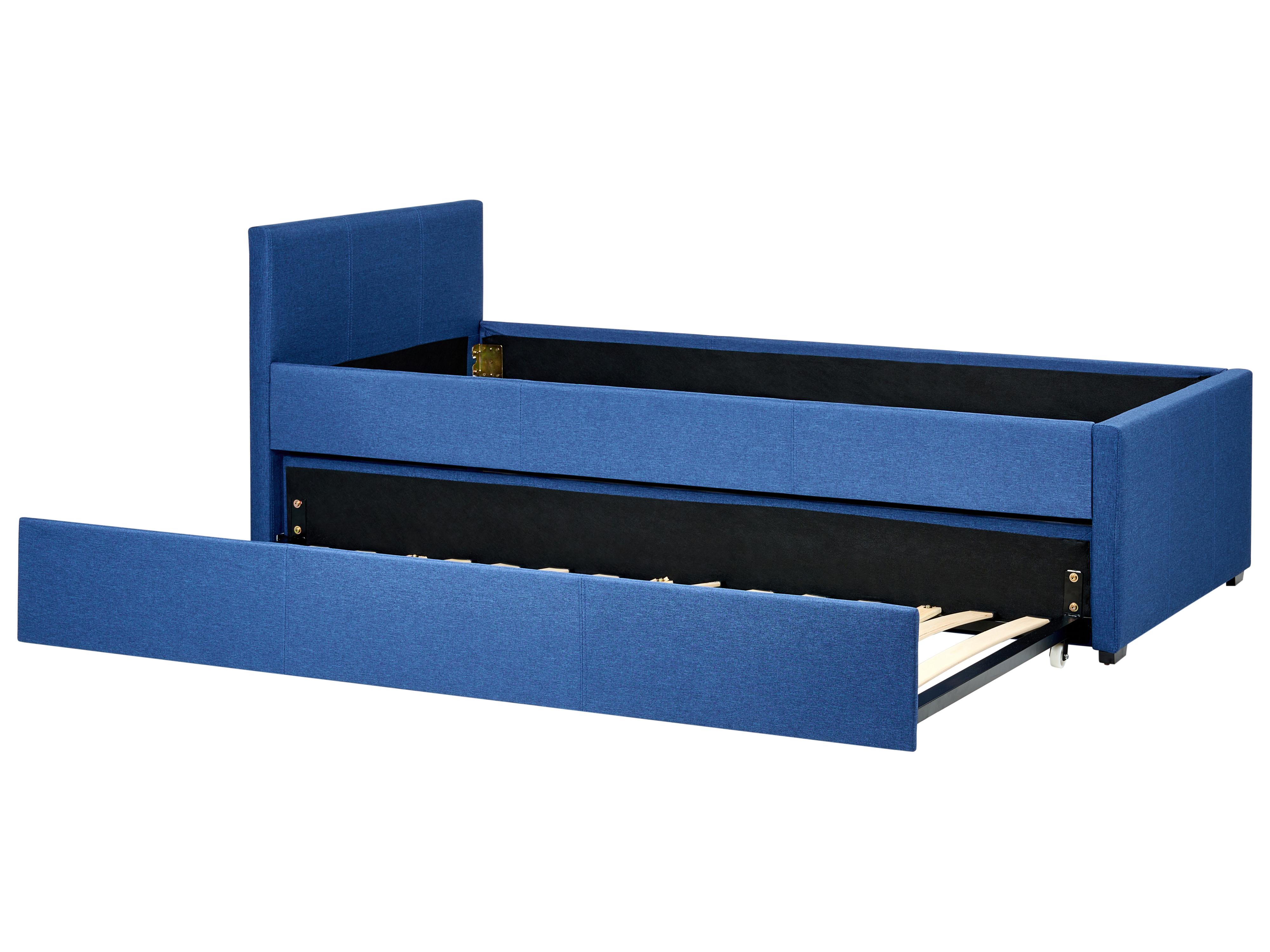 Onderschuifbed Stof MARMANDE 90 x 200 cm Marineblauw