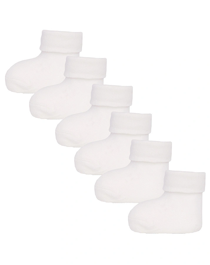Baby-Socken UNI BASIC 6er-Pack in weiß