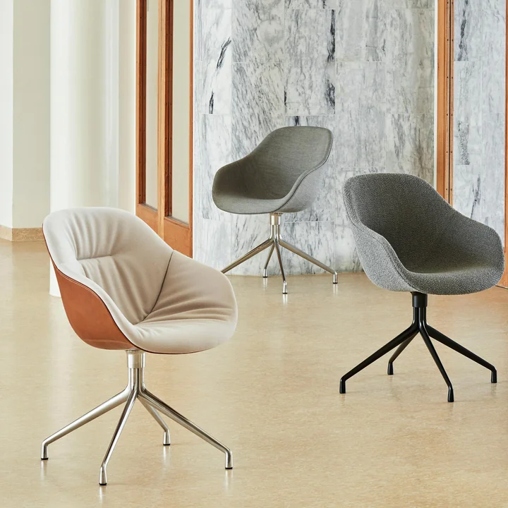HAY - About A Chair AAC 121, Aluminium poliert / Remix 133 grau