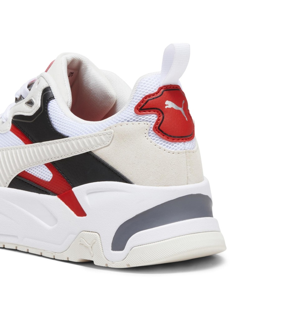 Tênis Puma Trinity, branco e vermelho