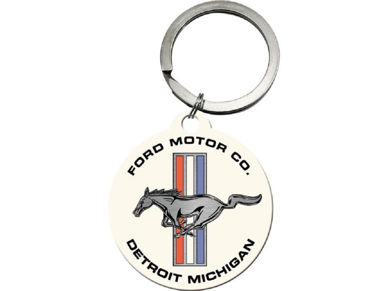 Nostalgic Art Schlüsselanhänger Ford Mustang Ø 4 cm, Mehrfa Anhänger mit Ford Mustang Logo