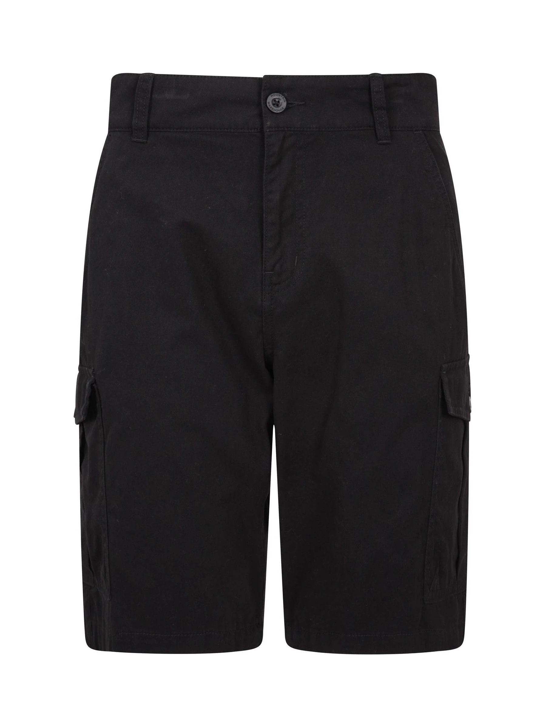 Zwart - Mountain Warehouse Mens Lakeside 100% Cotton Cargo Shorts