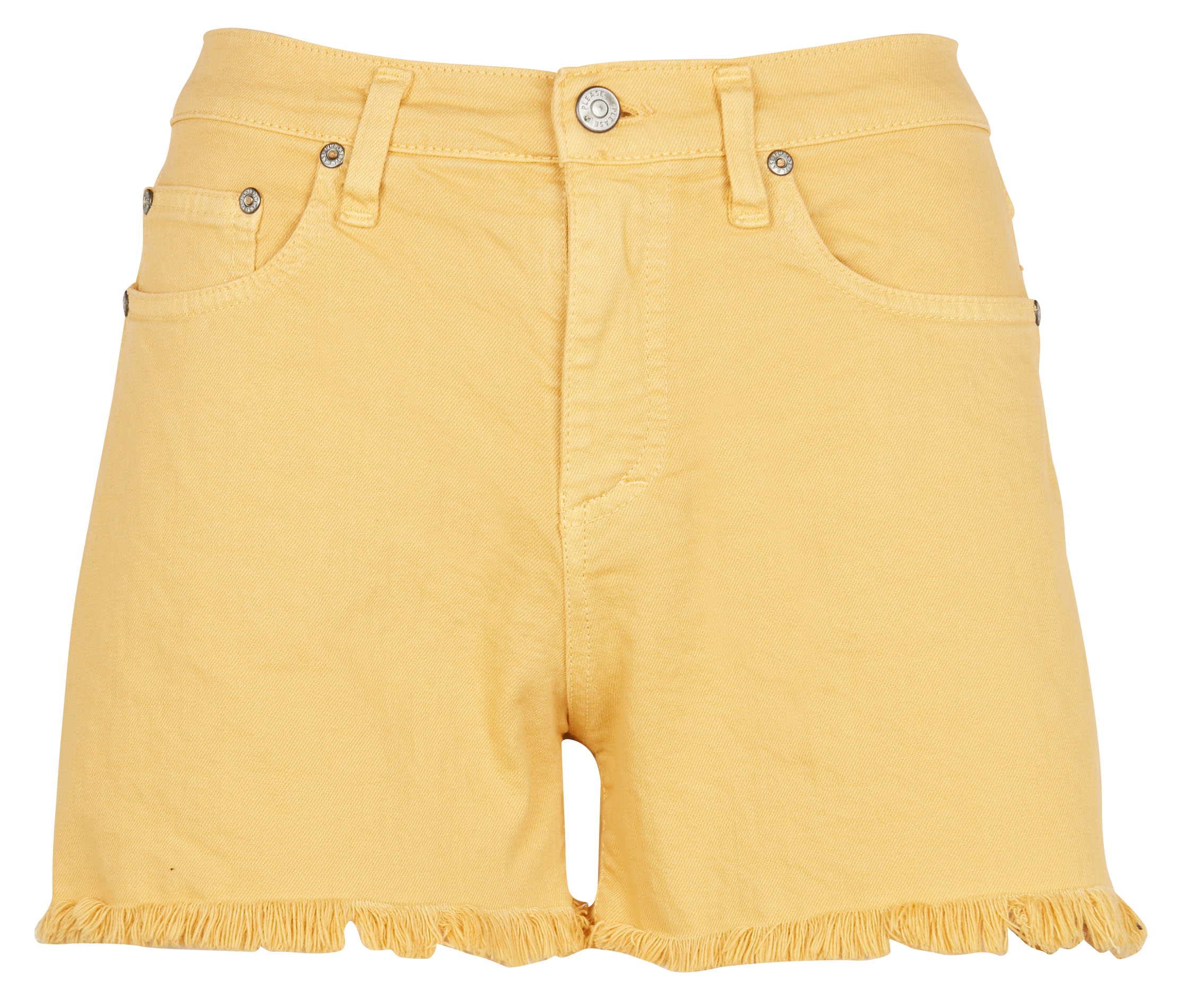 Short effiloché en jean| Jaune