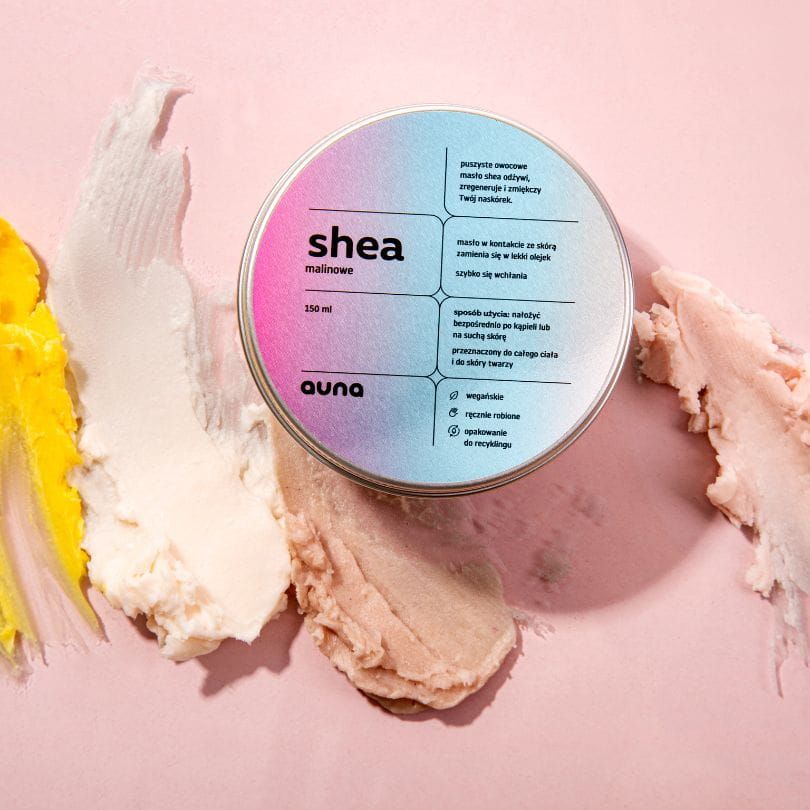Auna Vegan Himbeer-Shea-Butter mit Himbeersamenöl und Vitamin E