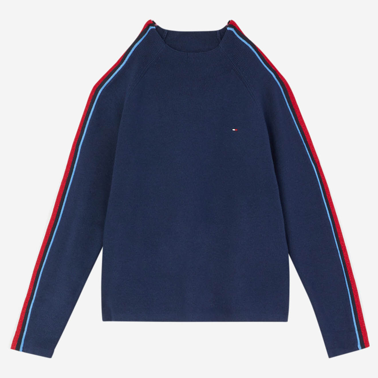 Tommy Hilfiger Pull bande manche bleu marine