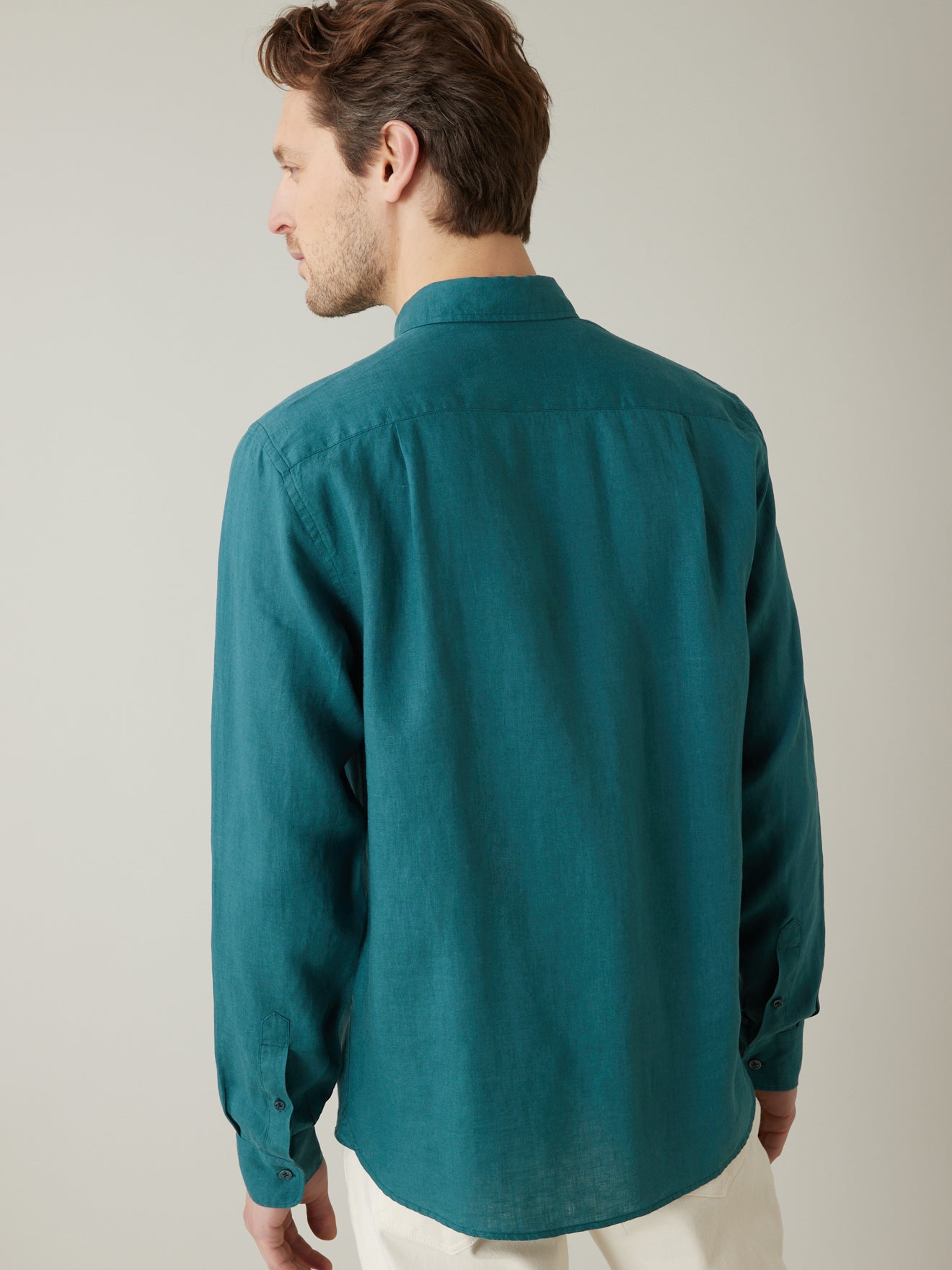 Chemise Regular Fit lin uni homme