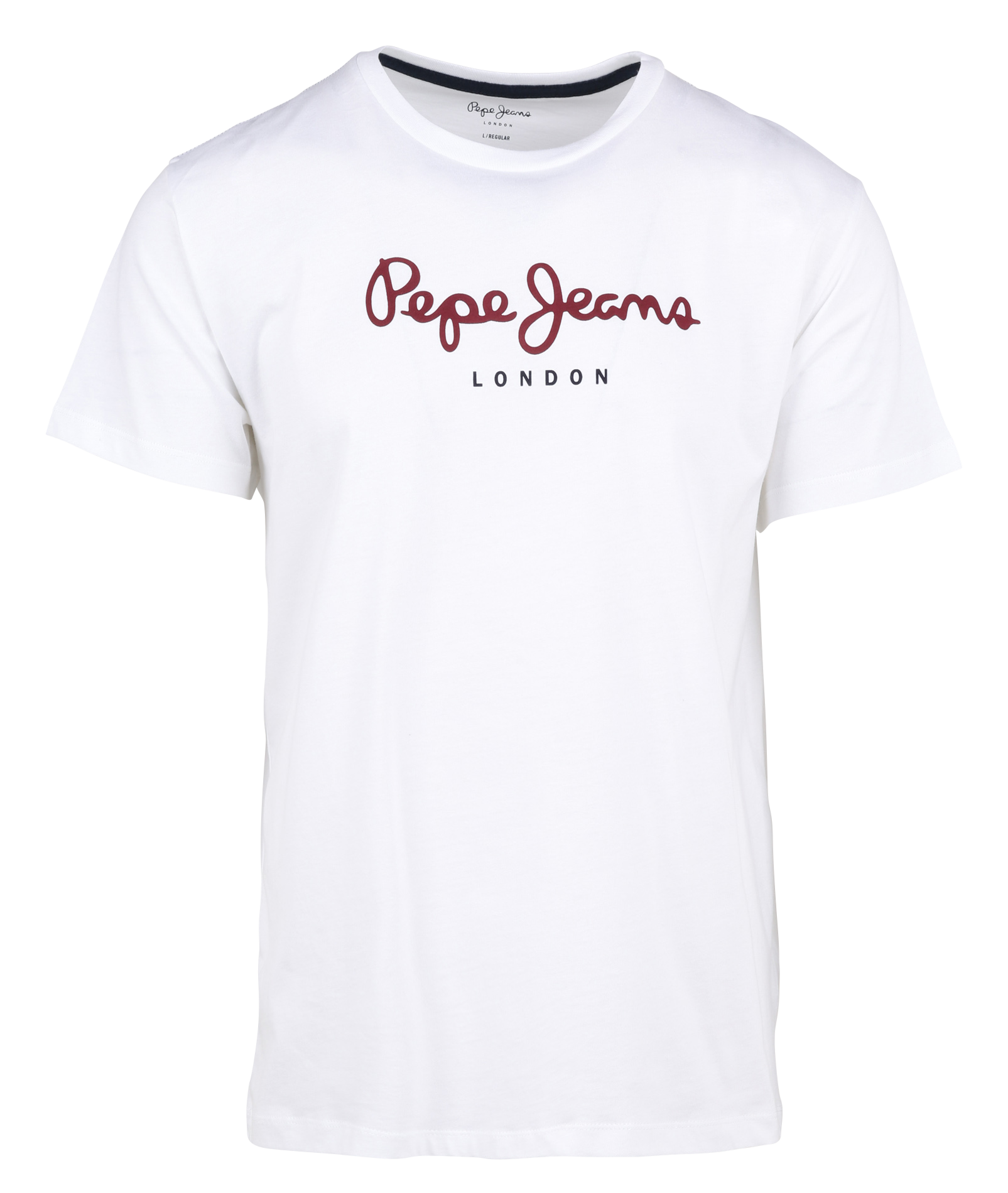 Tee-shirt col rond sérigraphié en coton | Blanc