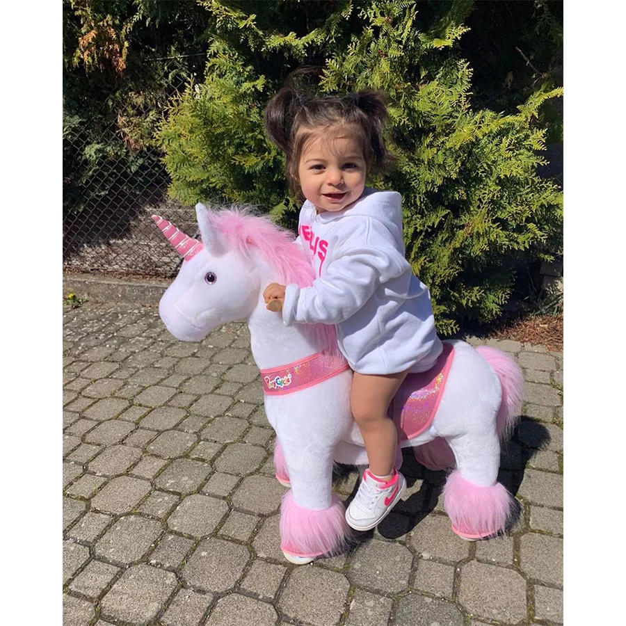PonyCycle® Pink Unicorn mit Bremse - groß