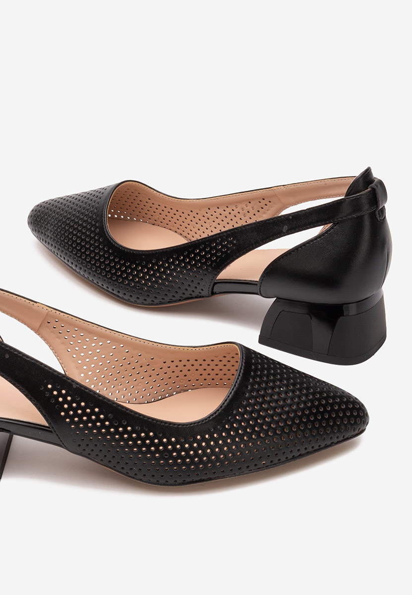 Chaussures à petit talon noirs Rehise
