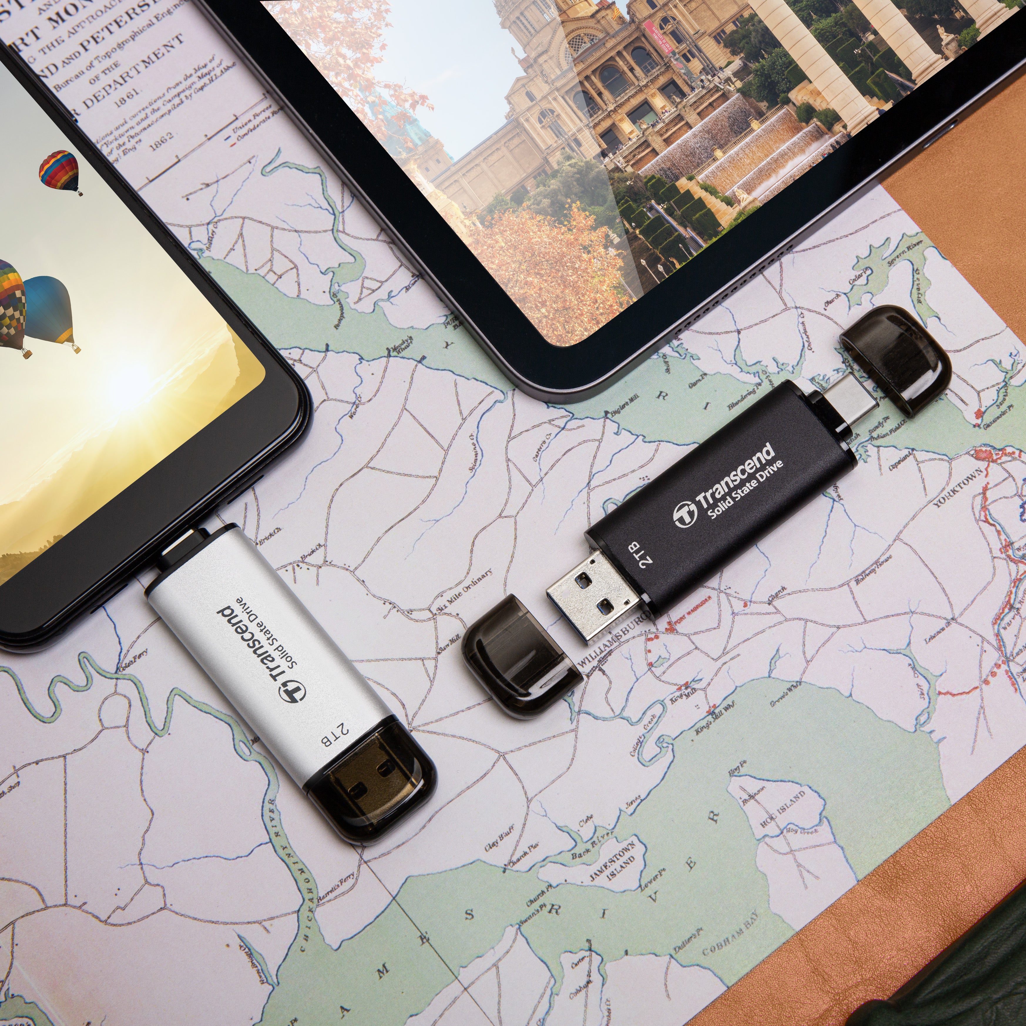 Transcend ESD310S externe SSD 10 Gbps USB-C/A 512 GB