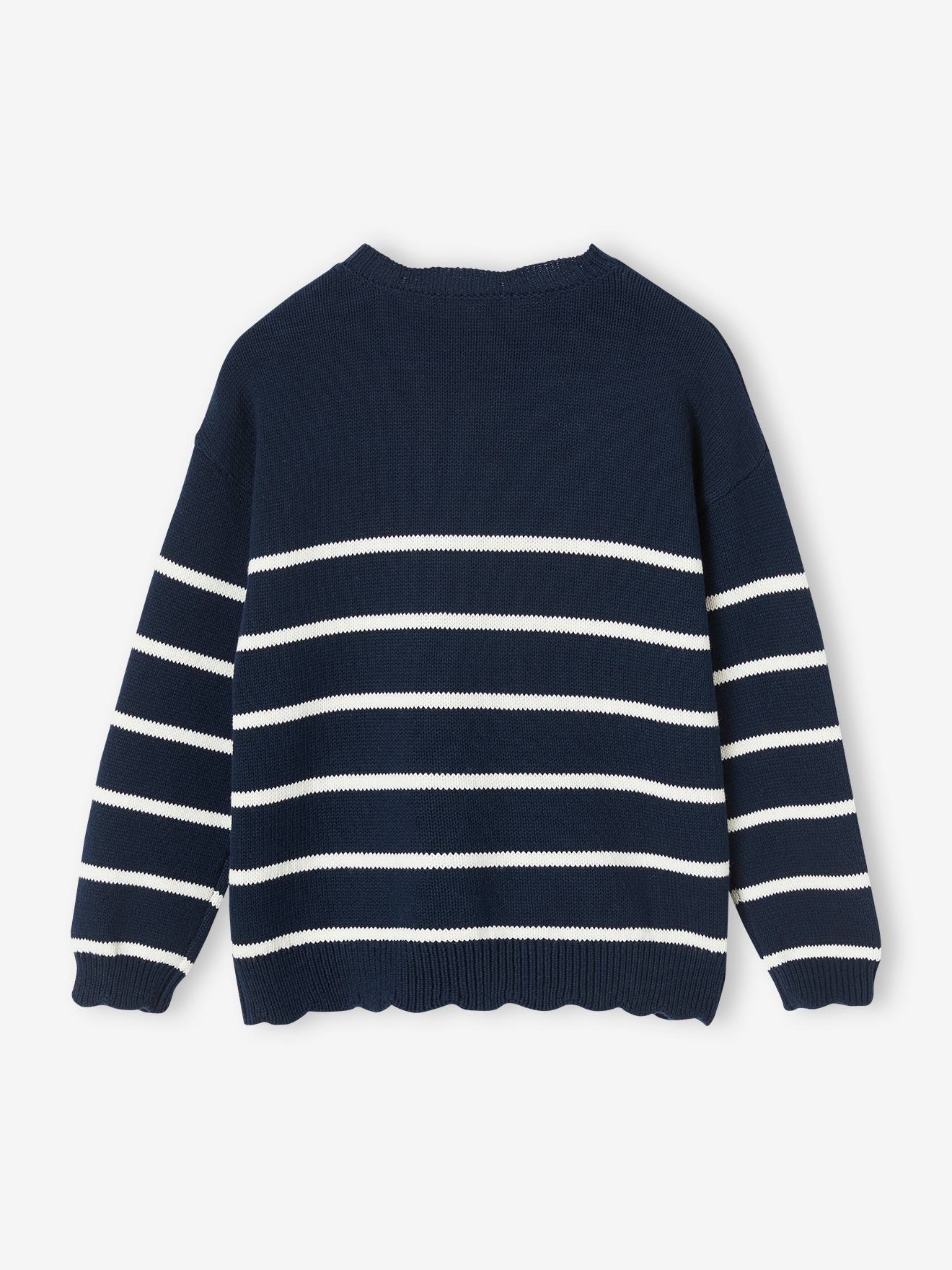 Suéter de marinheiro azul marinho para meninas