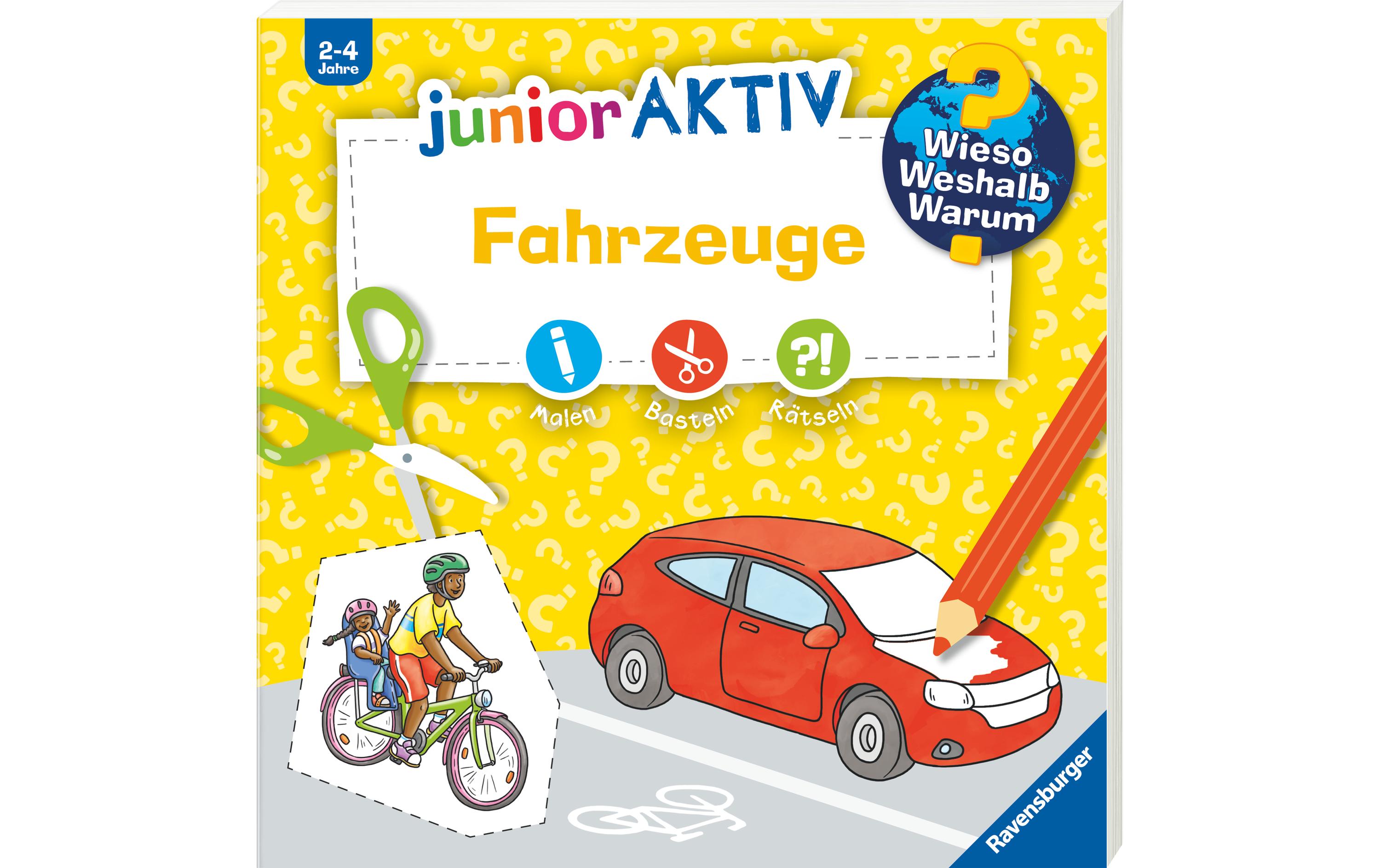 Kinder-Sachbuch WWW junior AKTIV: FahrzeugeErstes Ausmalen, Rätseln, Schneiden und Kleben