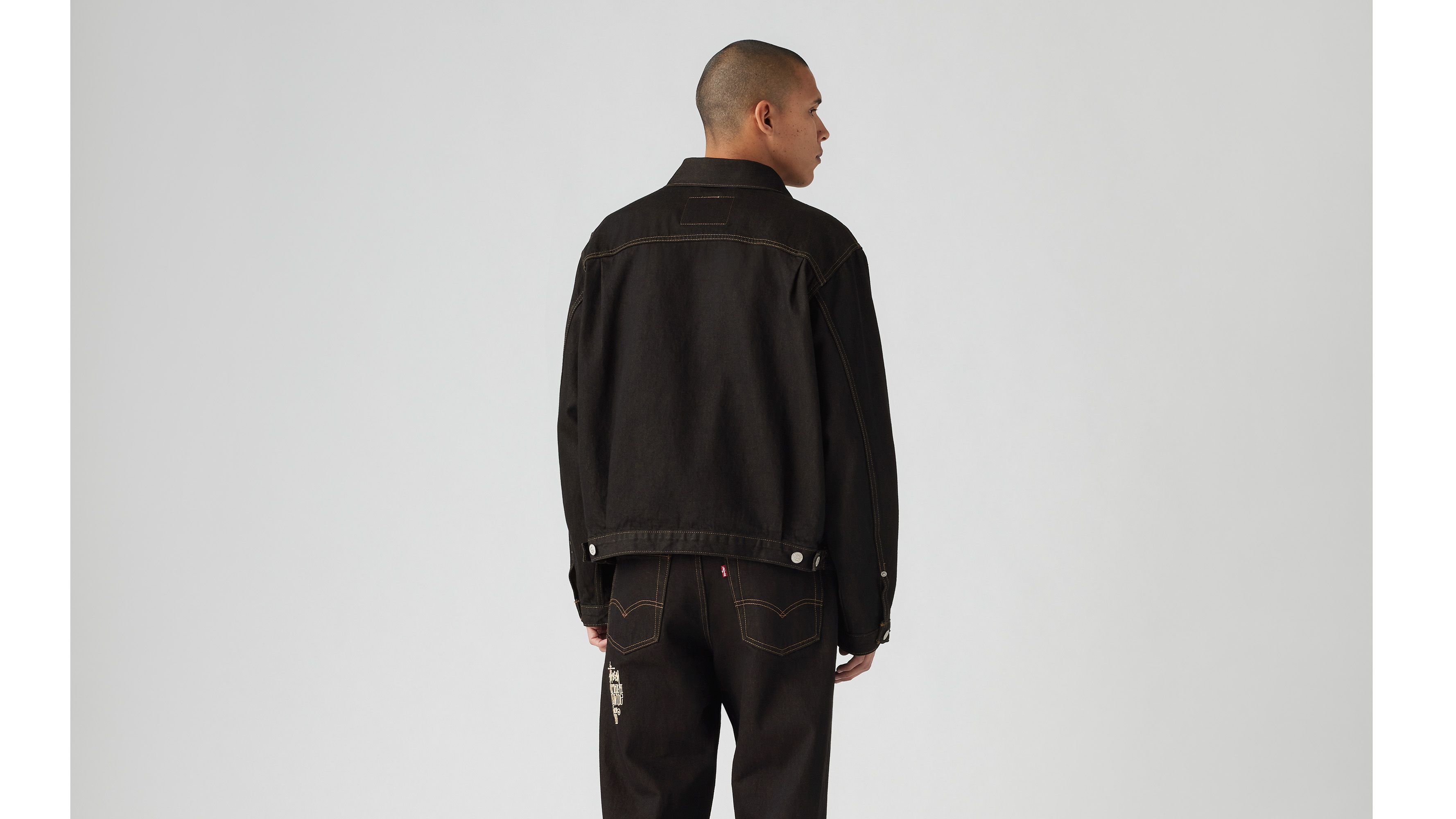 Veste Trucker Crispy Rinse Stüssy & Levi's® - Black/Brown - Noir