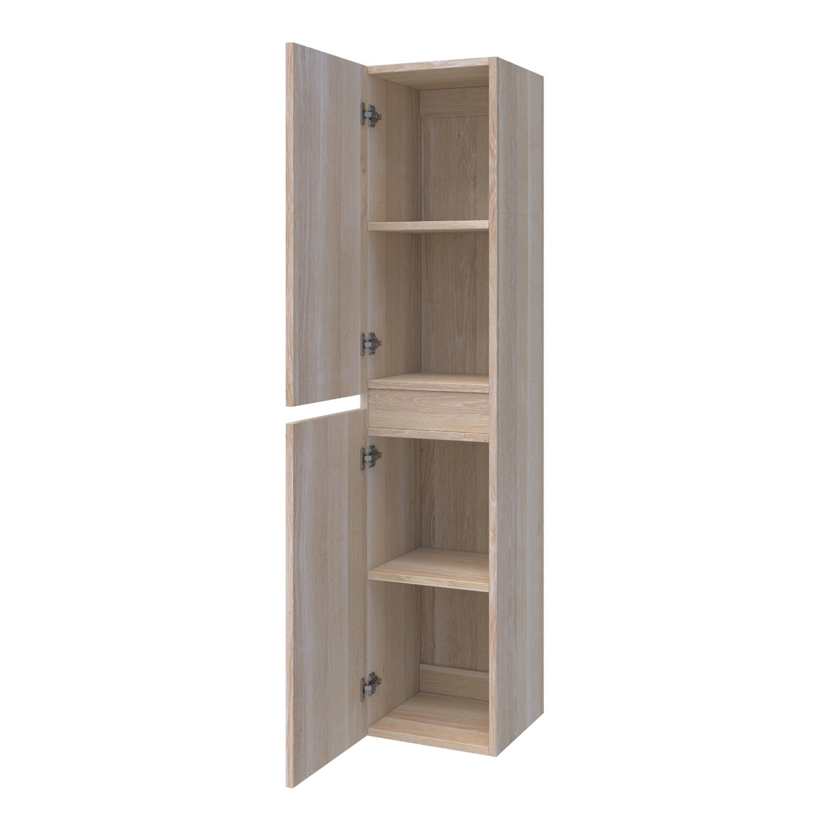 Brauer Joy kolomkast 160cm lamellen eiken wit