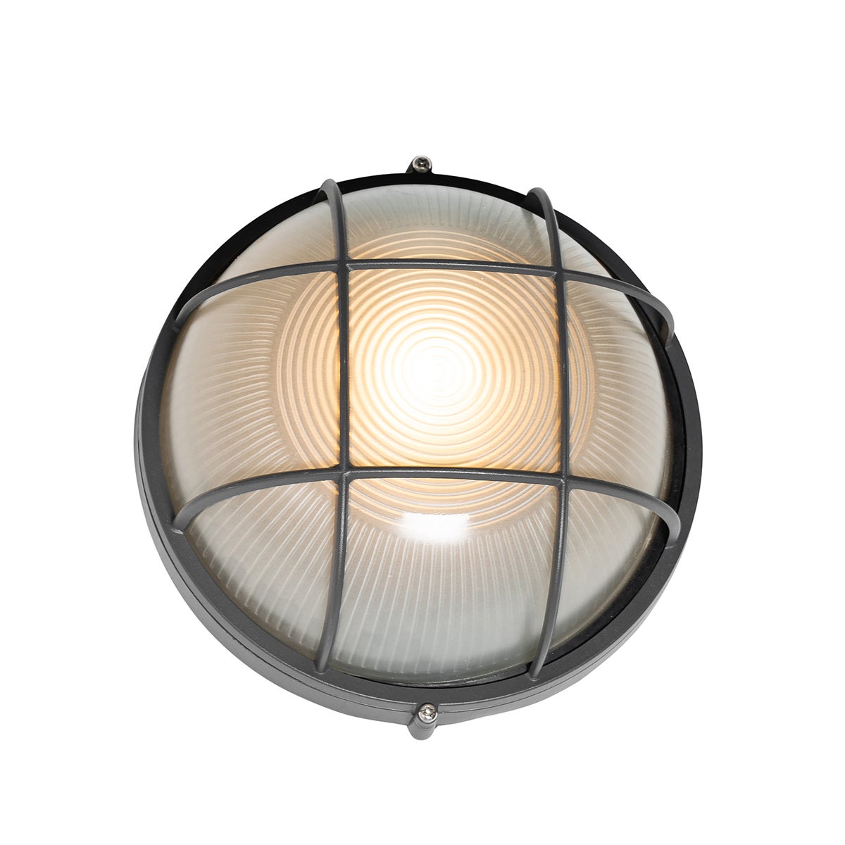 Industriële buitenwandlamp, donkergrijs, IP44 - Hanneke