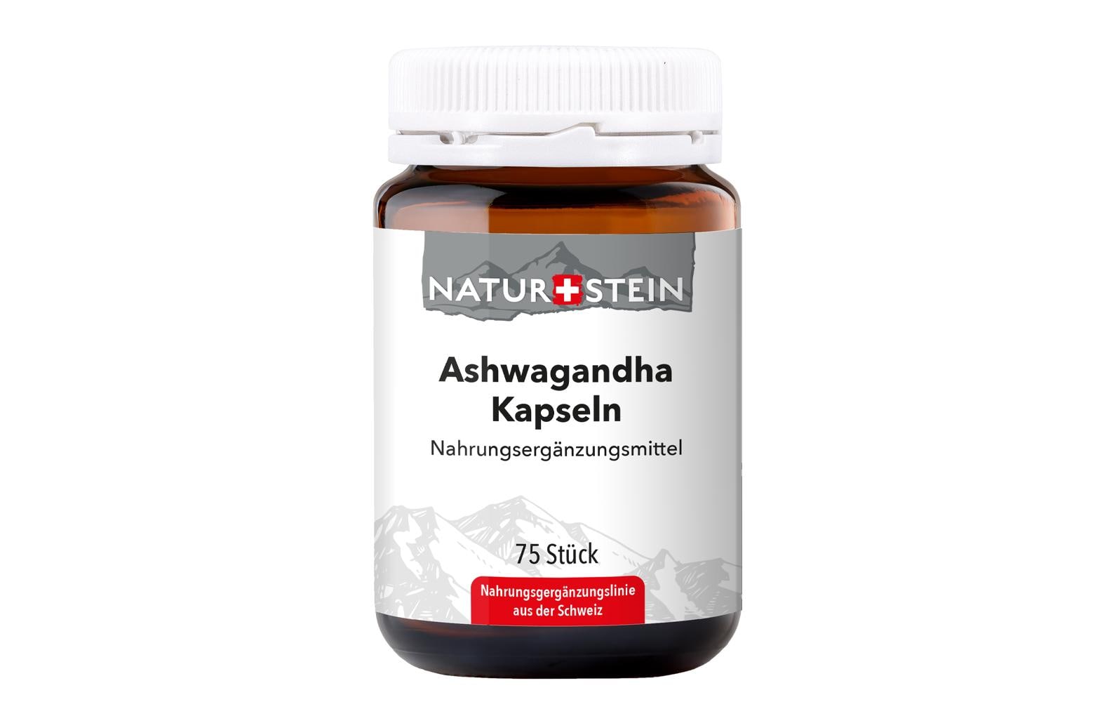 Ashwagandha 75 KapselnNahrungsergänzungsmittel mit Ashwagandha und schwarzem Pfeffer