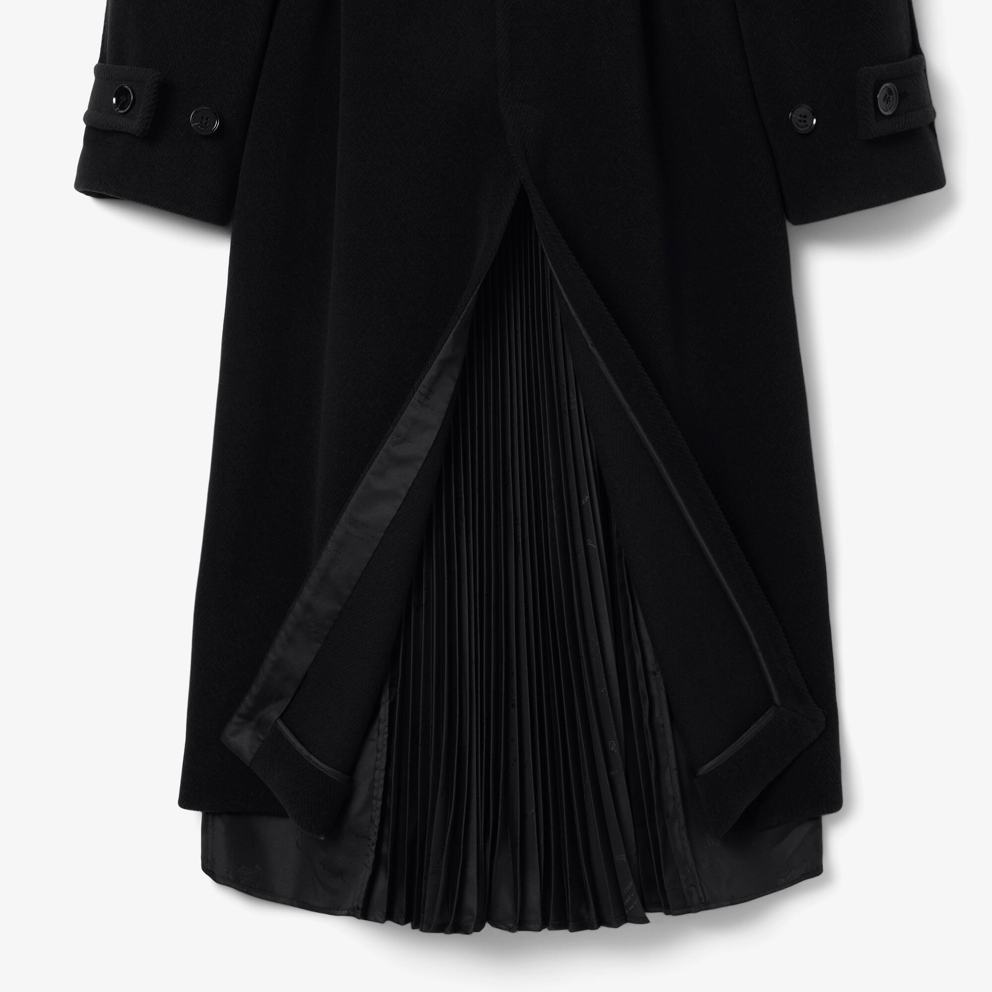 Manteau en laine Défilé AH24 Noir