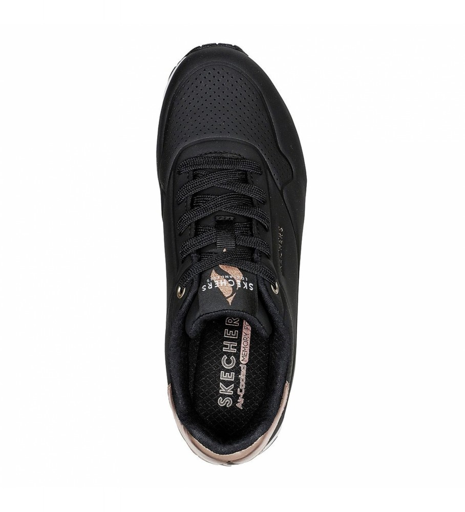Tênis Skechers UNO, preto e branco
