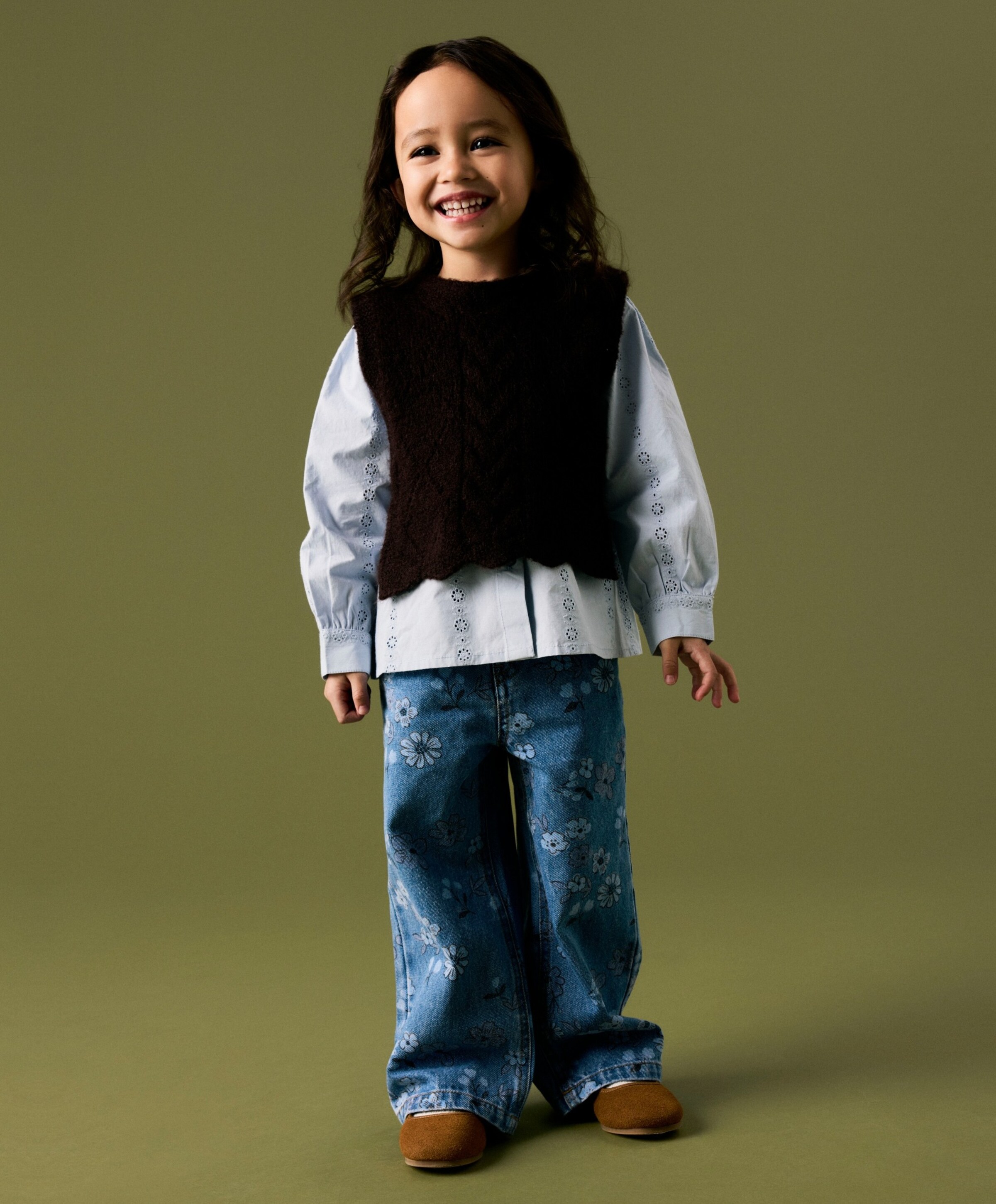 Name it Meisjes blouse lange mouw blauw