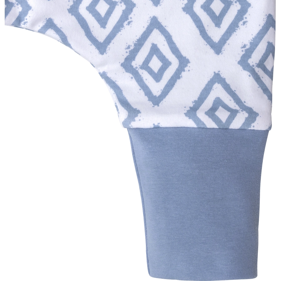 emma & noah Schlafsack mit Füßen Rauten Blau