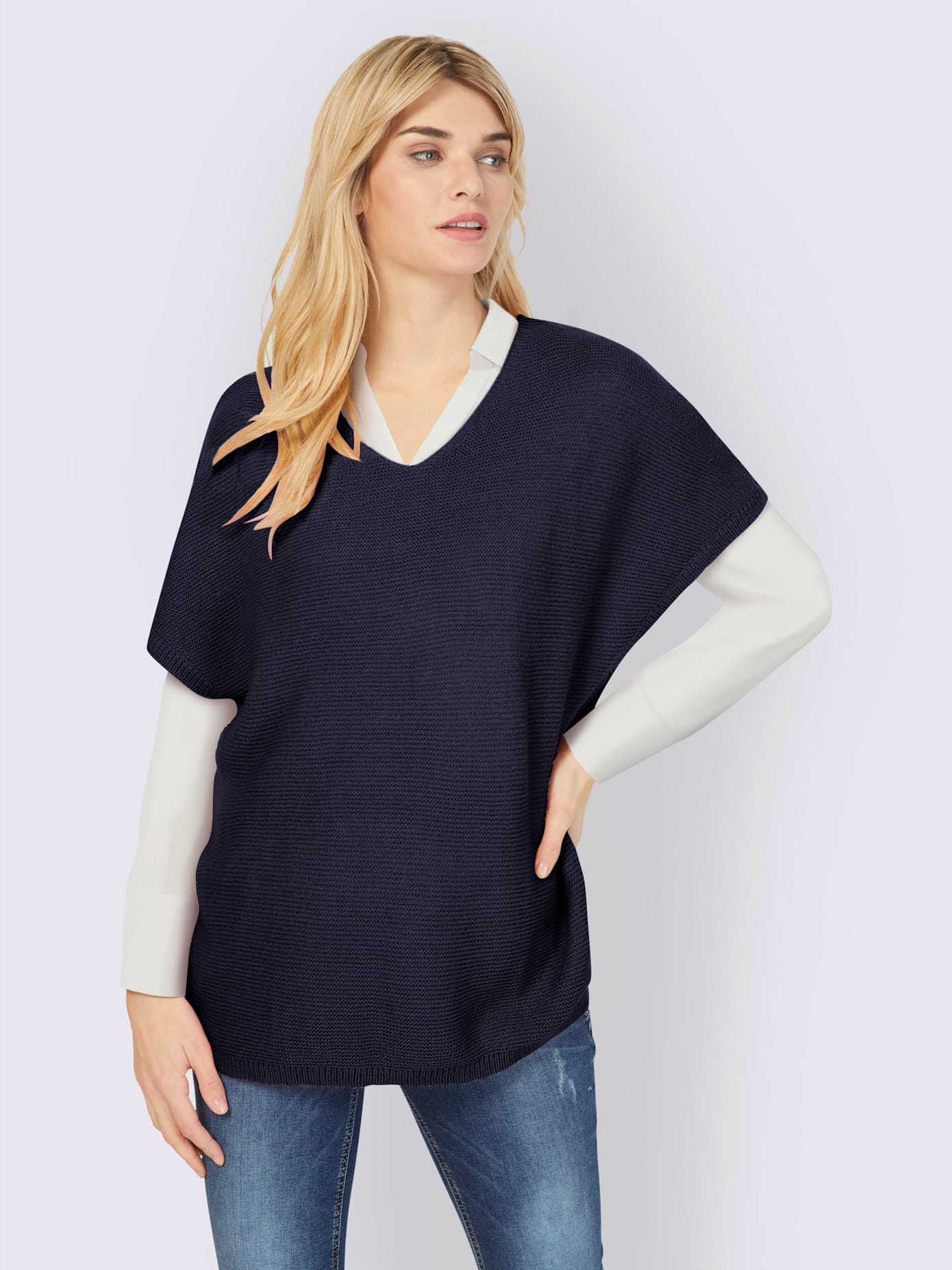 Débardeur en tricot mailles à l'envers tendance