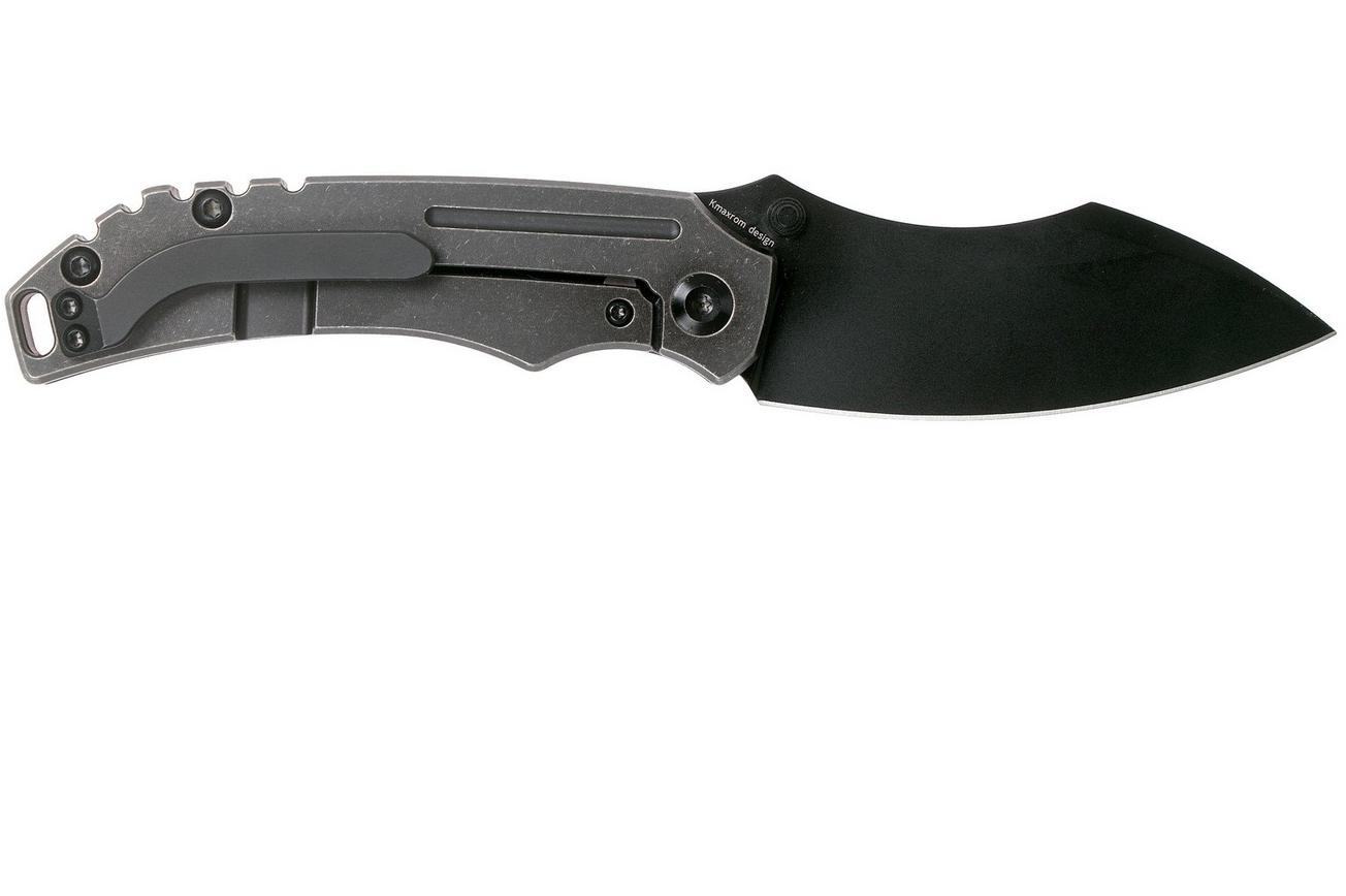 Kansept Pelican EDC K1018A4 Sheepsfoot, Black Titanium, Kmaxrom design