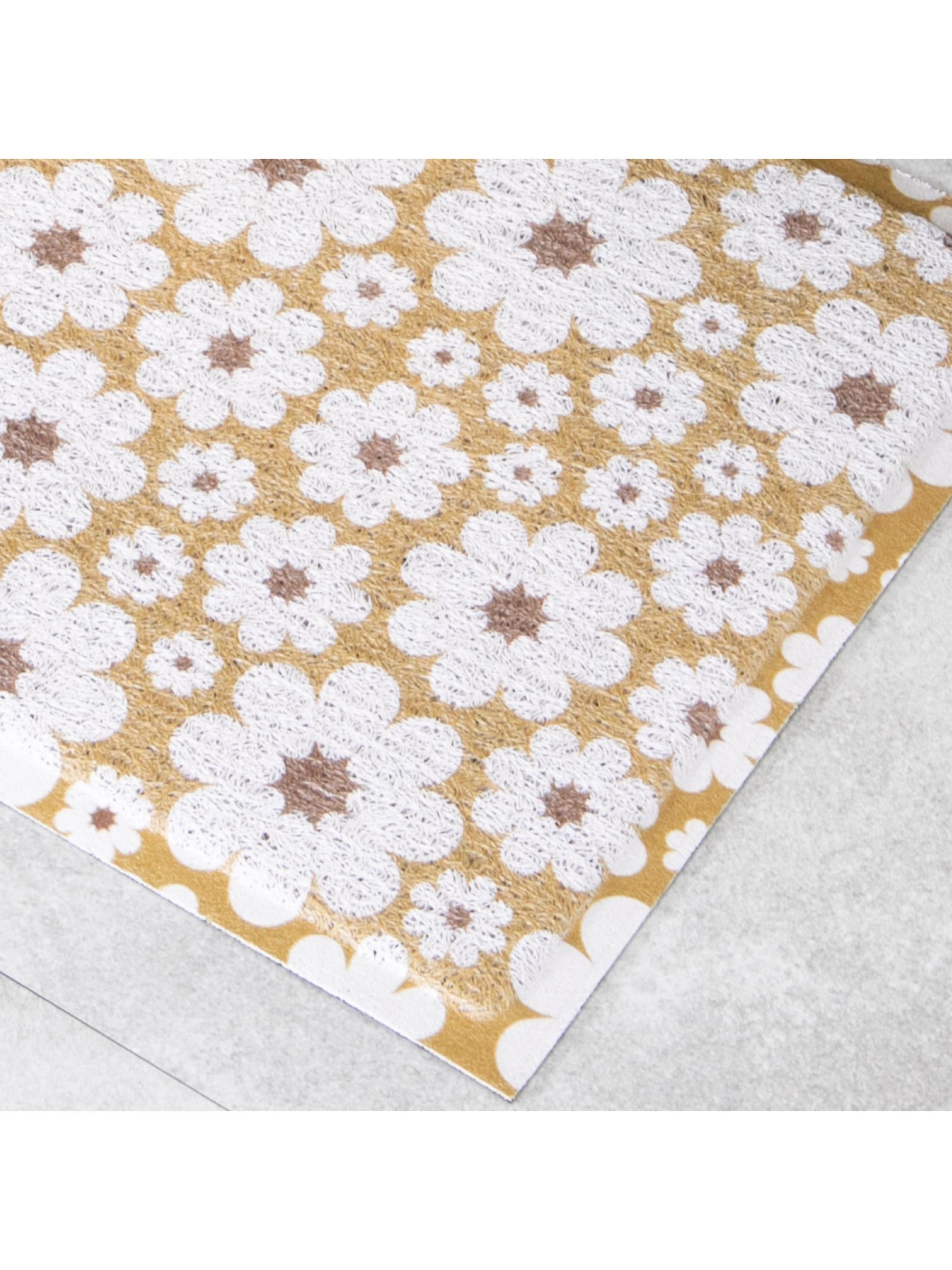 Artsy Mats Groen en Crème bloemen deurmat