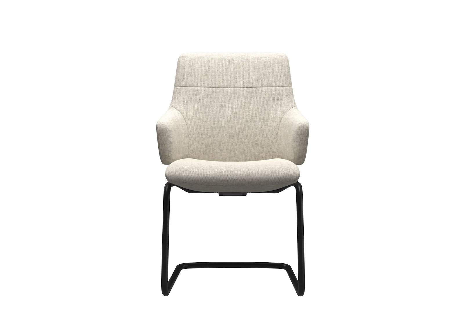 Chilli spisestol Tekstil Peony - Light Beige - Sort