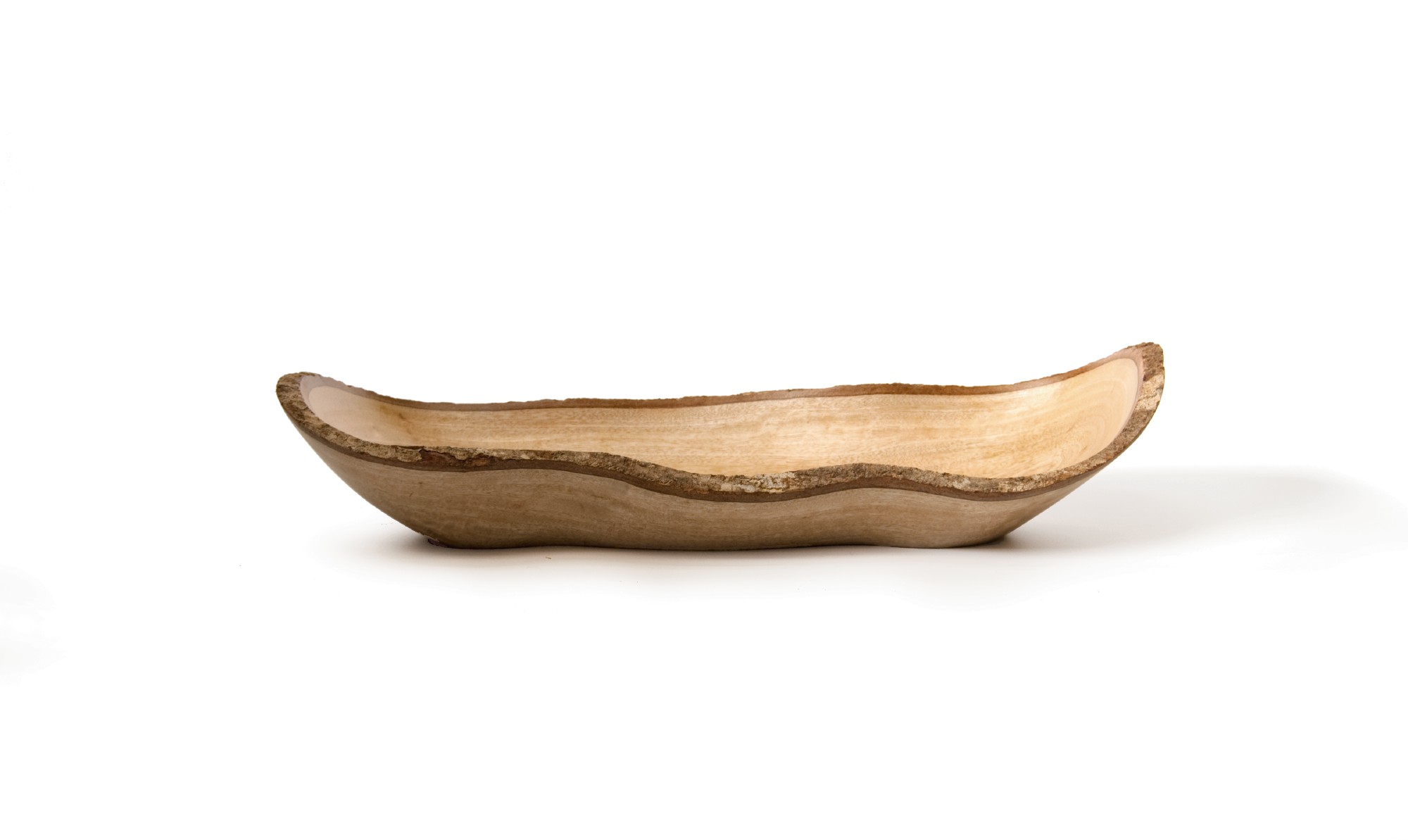 Schale in Wellenform, 'Mangoholz', natur, T 44 cm von fischer's lagerhaus