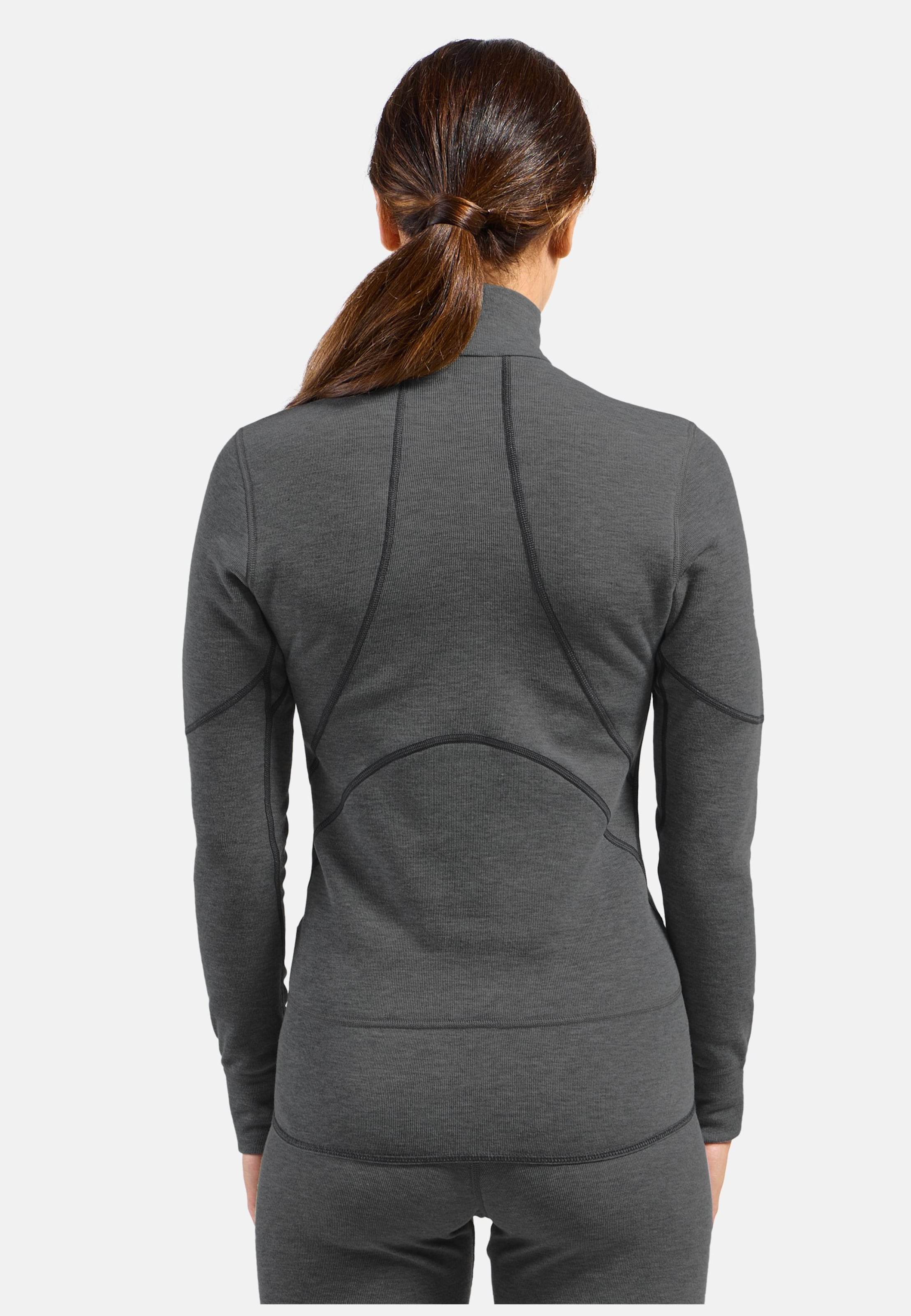 Active X-Warm Base Layer Half Zip in odlo steel grey melange