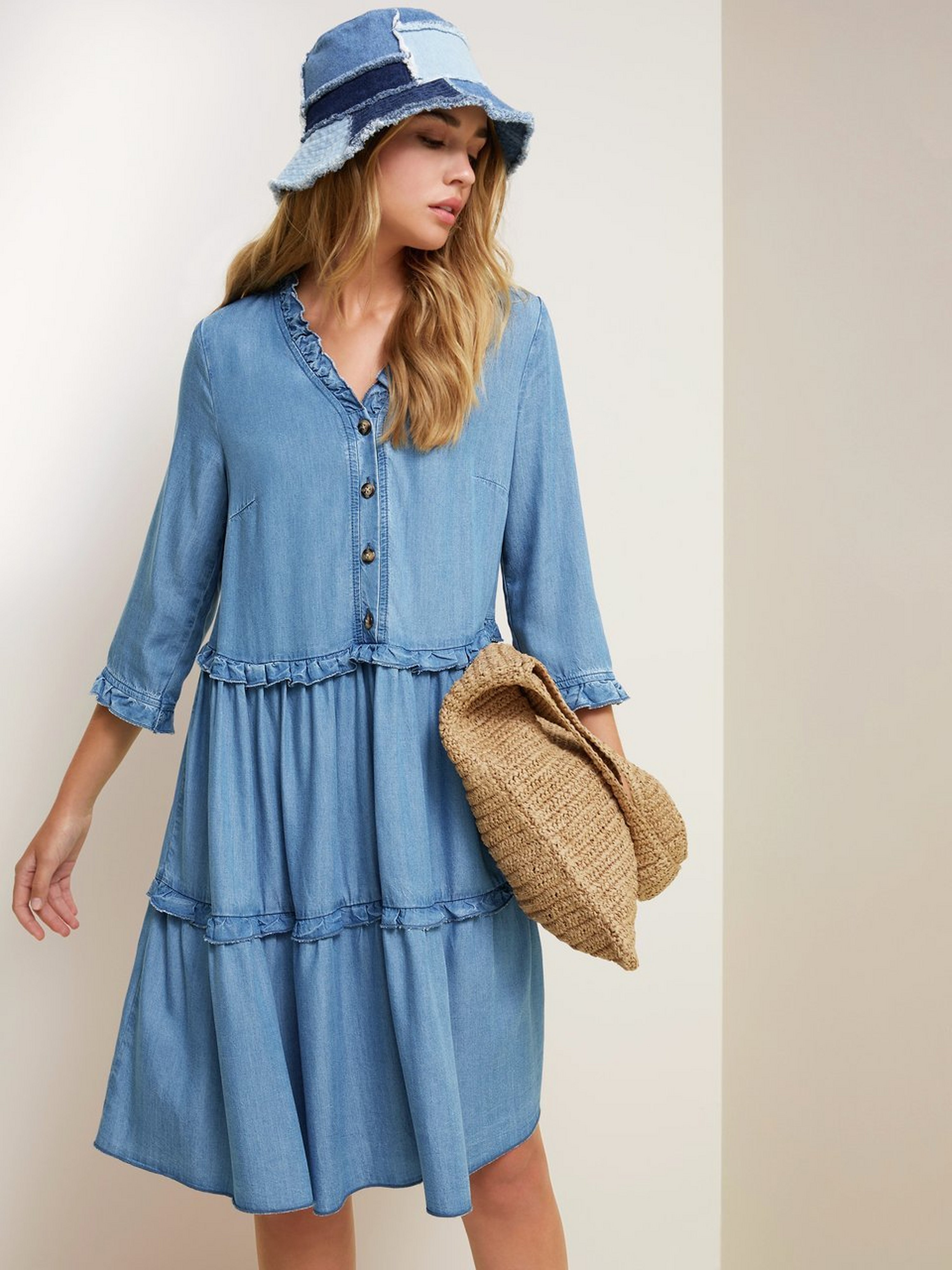 Kleid mit 3/4-Arm